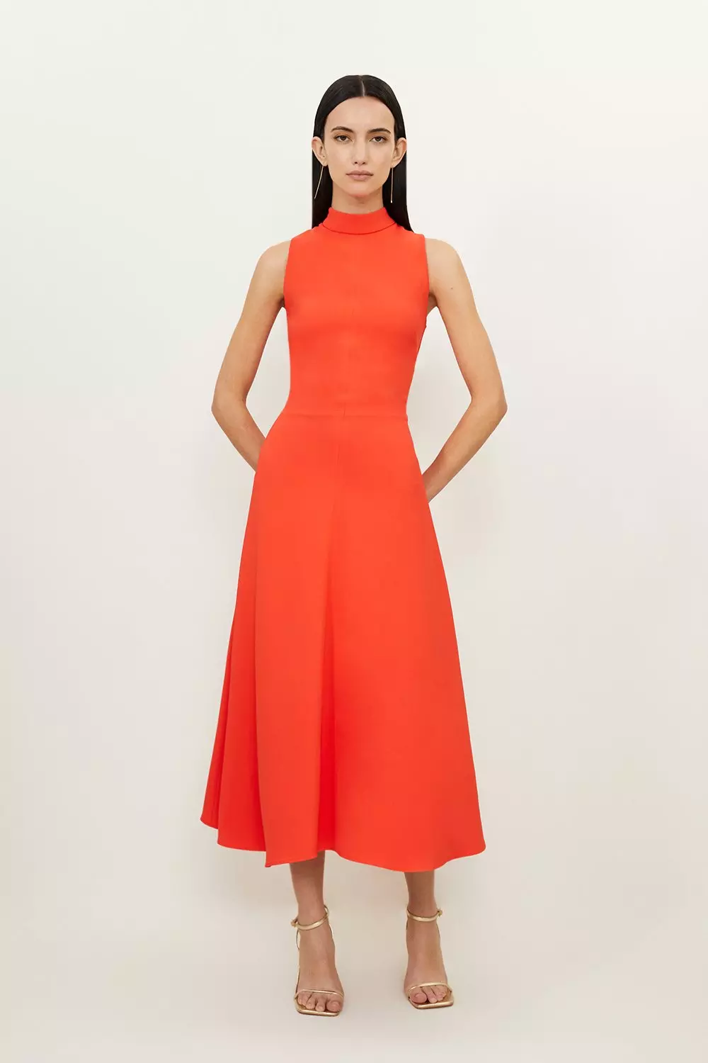 Karen millen outlet red midi dress